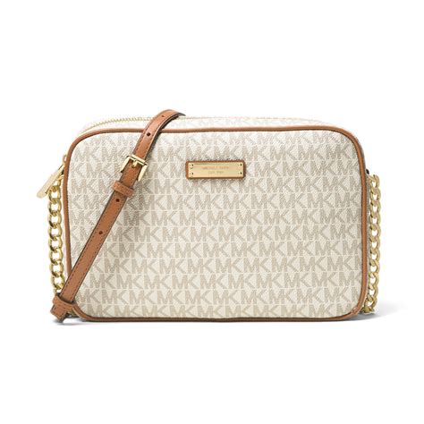 michael kors vanilla signature purse|Michael Kors vanilla crossbody bag.